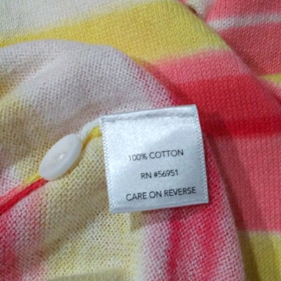 Colorful Striped Women's Button-up Sweater XL Northcrest - Picture 7 of 8